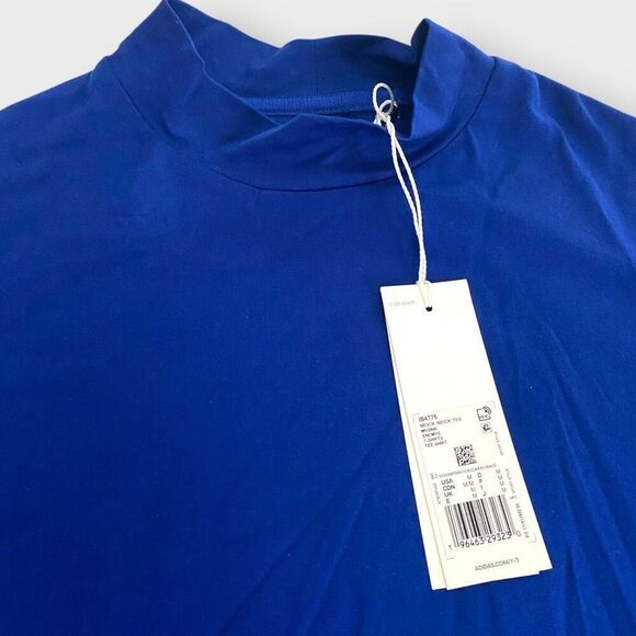 Adidas Y-3 Blue Mock Neck Long Sleeved Logo Tee IB4775 Mens Size Medium New (a) - Picture 4 of 9